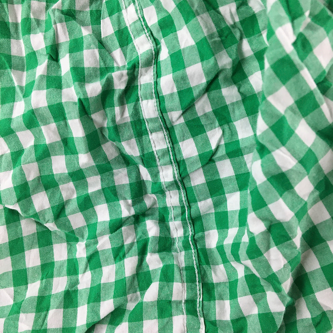 American Living Mens Shirt Size L Green White Checkered Button-Up