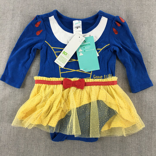 NEW Disney Show White Baby Girls Dress Size 00 (3 - 6 Months) Blue