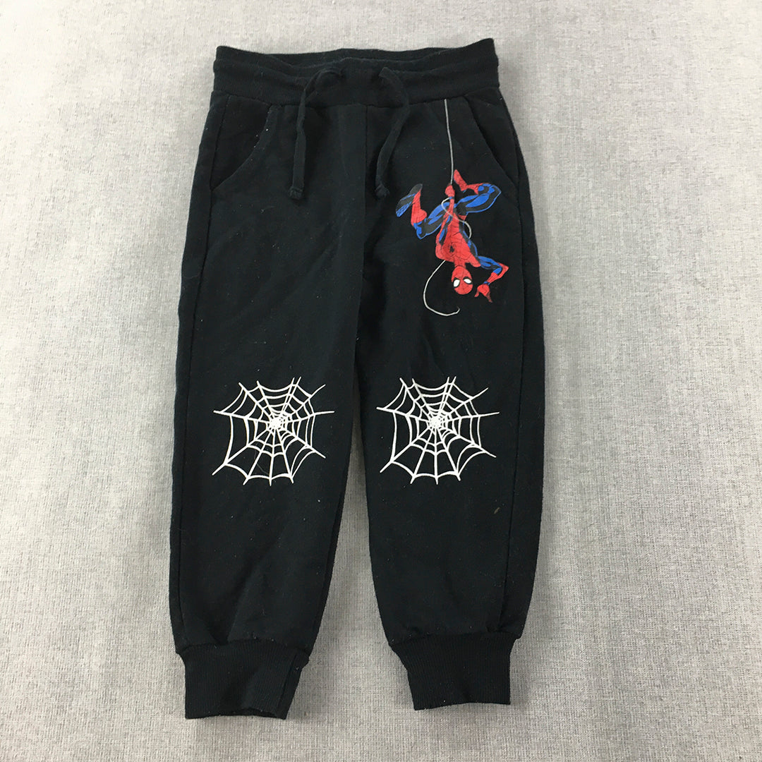 Marvel Spider-Man Kids Boys Jogger Pants Size 5 - 6 Years Black Drawstring