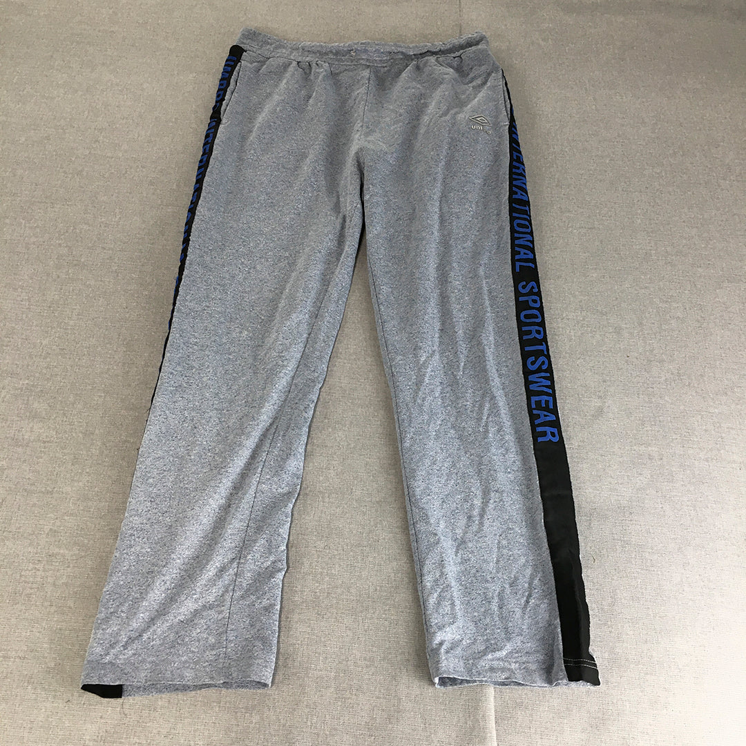 Umbro Mens Tracksuit Pants Size M Blue Elastic Waist Pockets Jogger