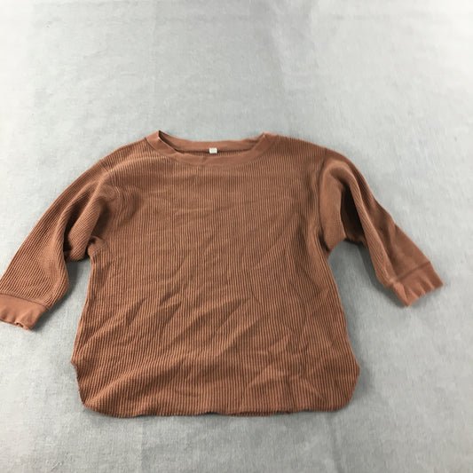 Uniqlo Womens Knit Top Size S Brown Pullover