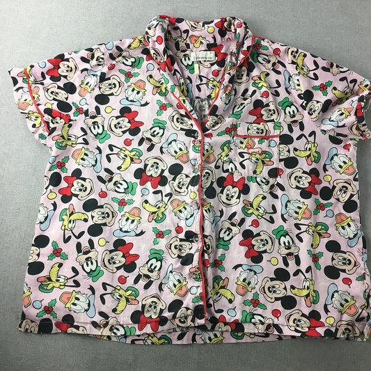 Peter Alexander Womens Sleep Shirt Size 2+ (20 - 22 AUS) Pink Disney Mickey