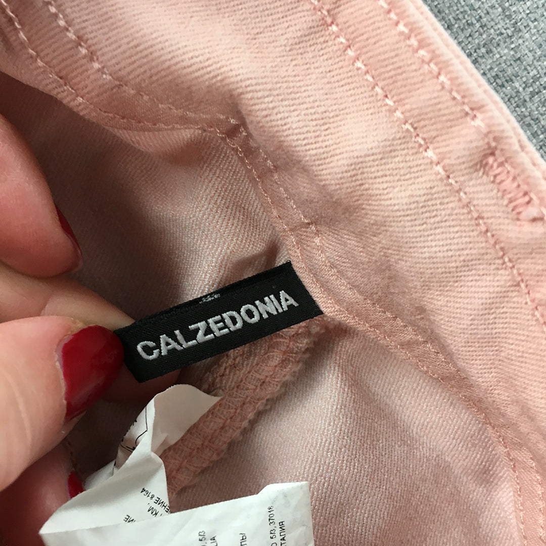 Calzedonia Womens Skinny Jeans Size 28W x 28L Pink Stretch Denim