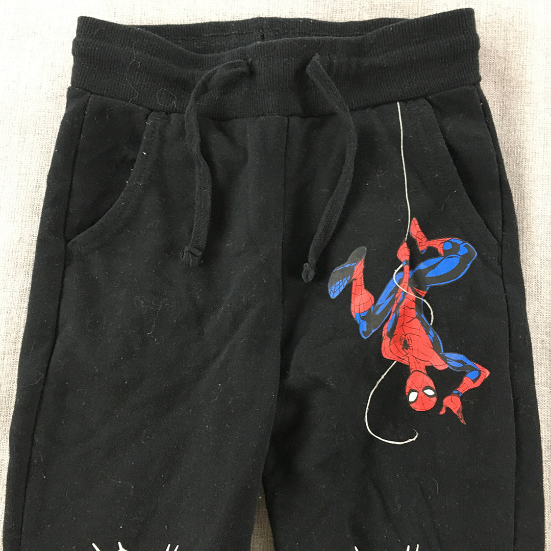 Marvel Spider-Man Kids Boys Jogger Pants Size 5 - 6 Years Black Drawstring