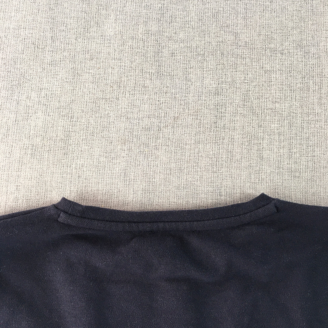 Hugo Boss Kids Boys Knit Top Size 6 Years Navy Blue Logo Short Sleeve T-Shirt