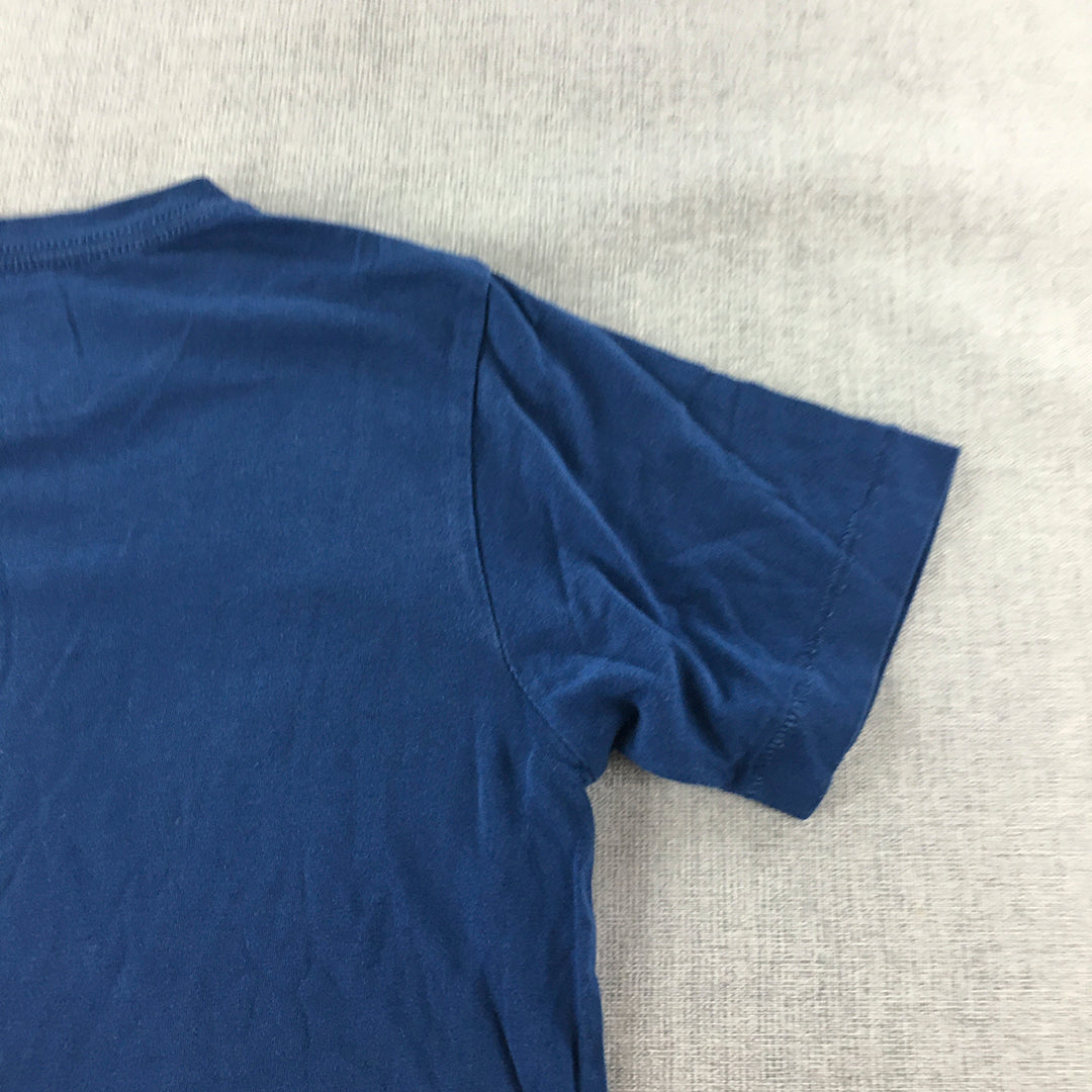 Globe Kids Boys T-Shirt Size 10 Blue Logo Short Sleeve Top