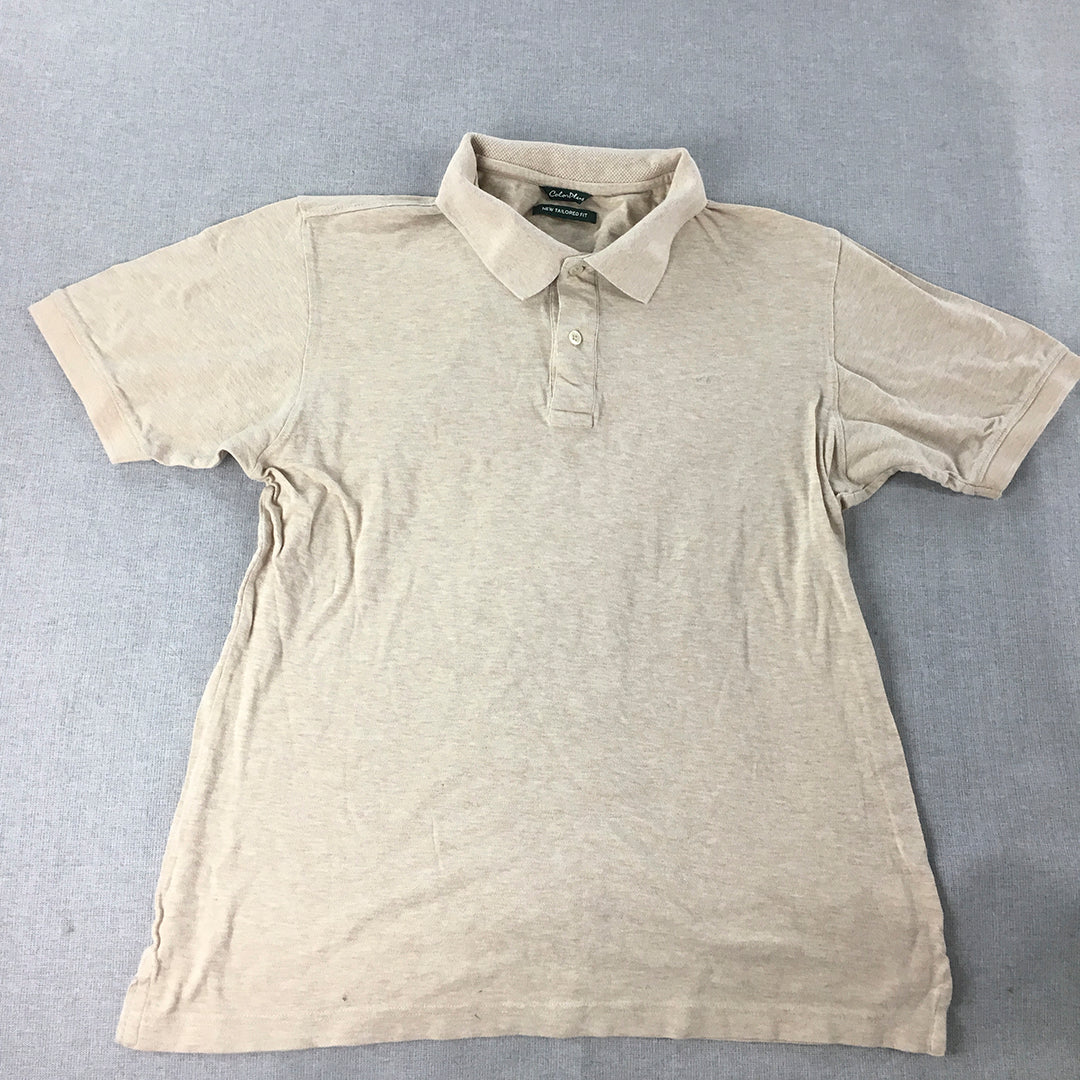 Colorplus Mens Polo Shirt Size S Brown Short Sleeve Collared Rugby