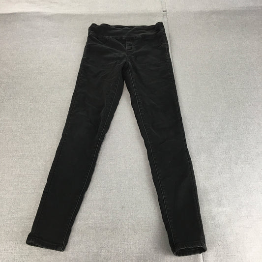 Decjuba Womens Pull On Jeans Size 8 Black Dark Wash Skinny Stretch Denim