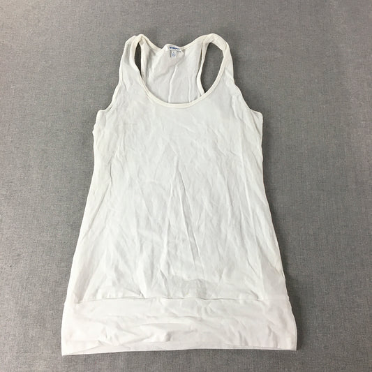 Valleygirl Womens Tank Top Size S White Sleeveless Singlet Shirt