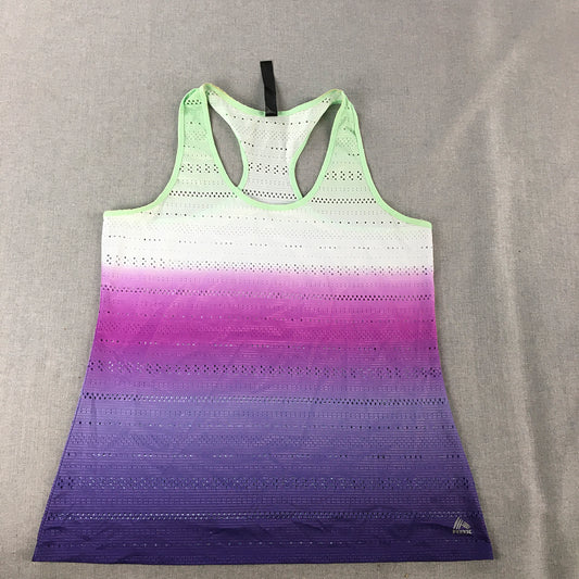 RBX Active Womens Tank Top Size L Purple White Gradient Sleeveless Shirt