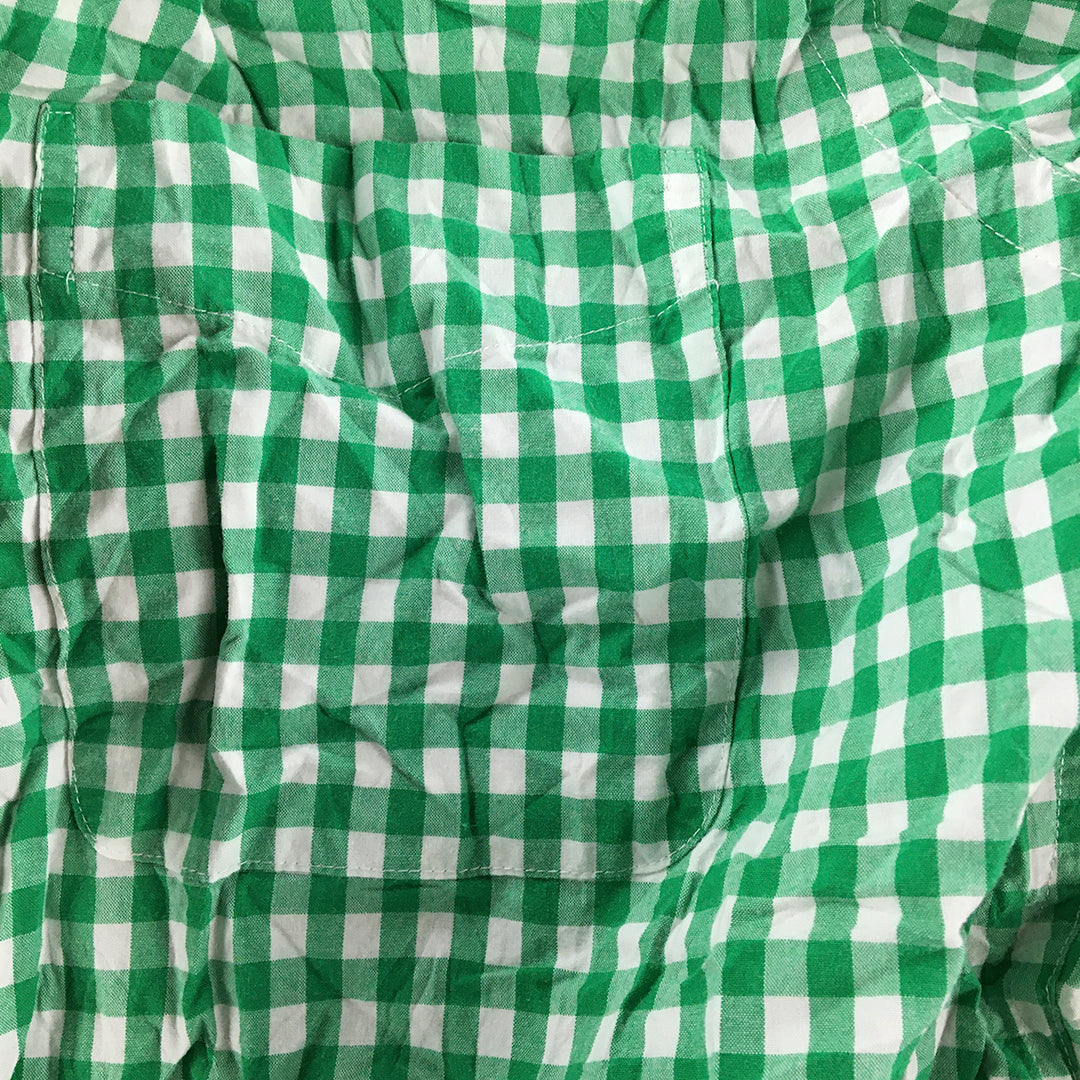 American Living Mens Shirt Size L Green White Checkered Button-Up