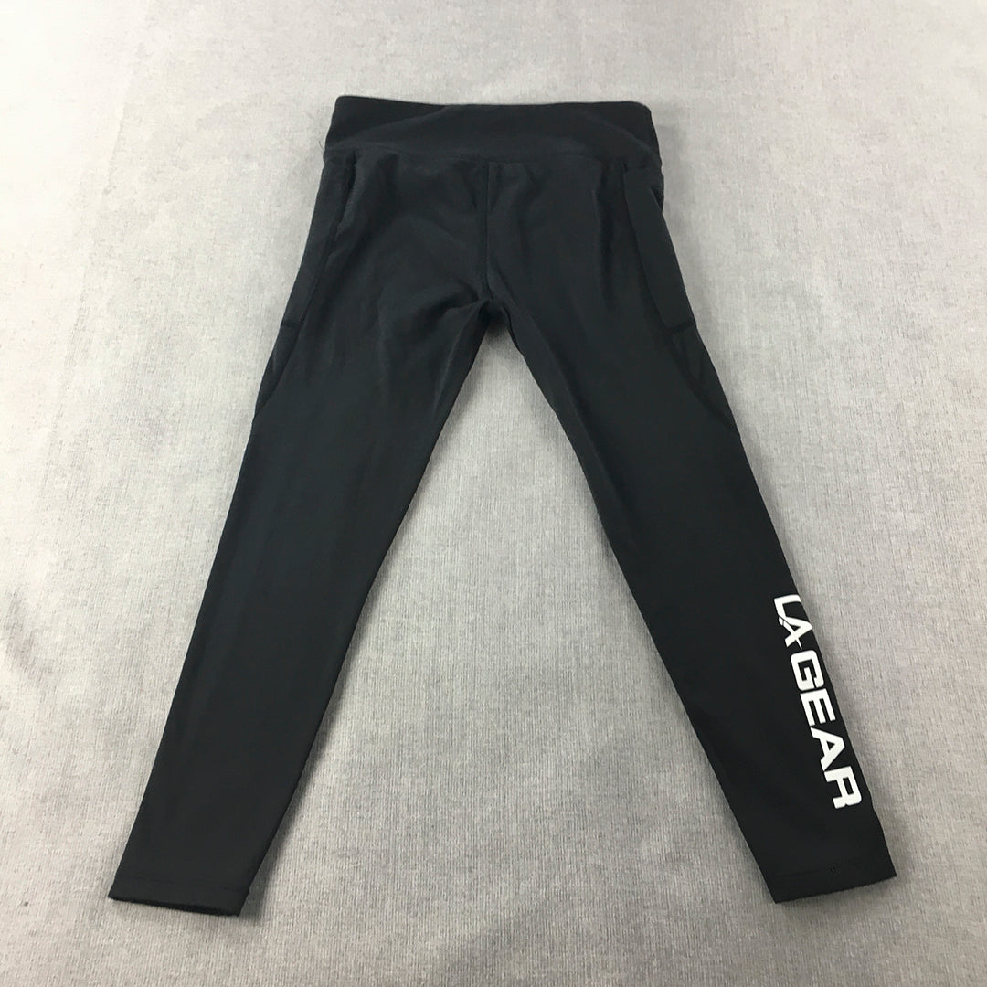 LA Gear Kids Girls Leggings Size 12 Black Activewear Pants