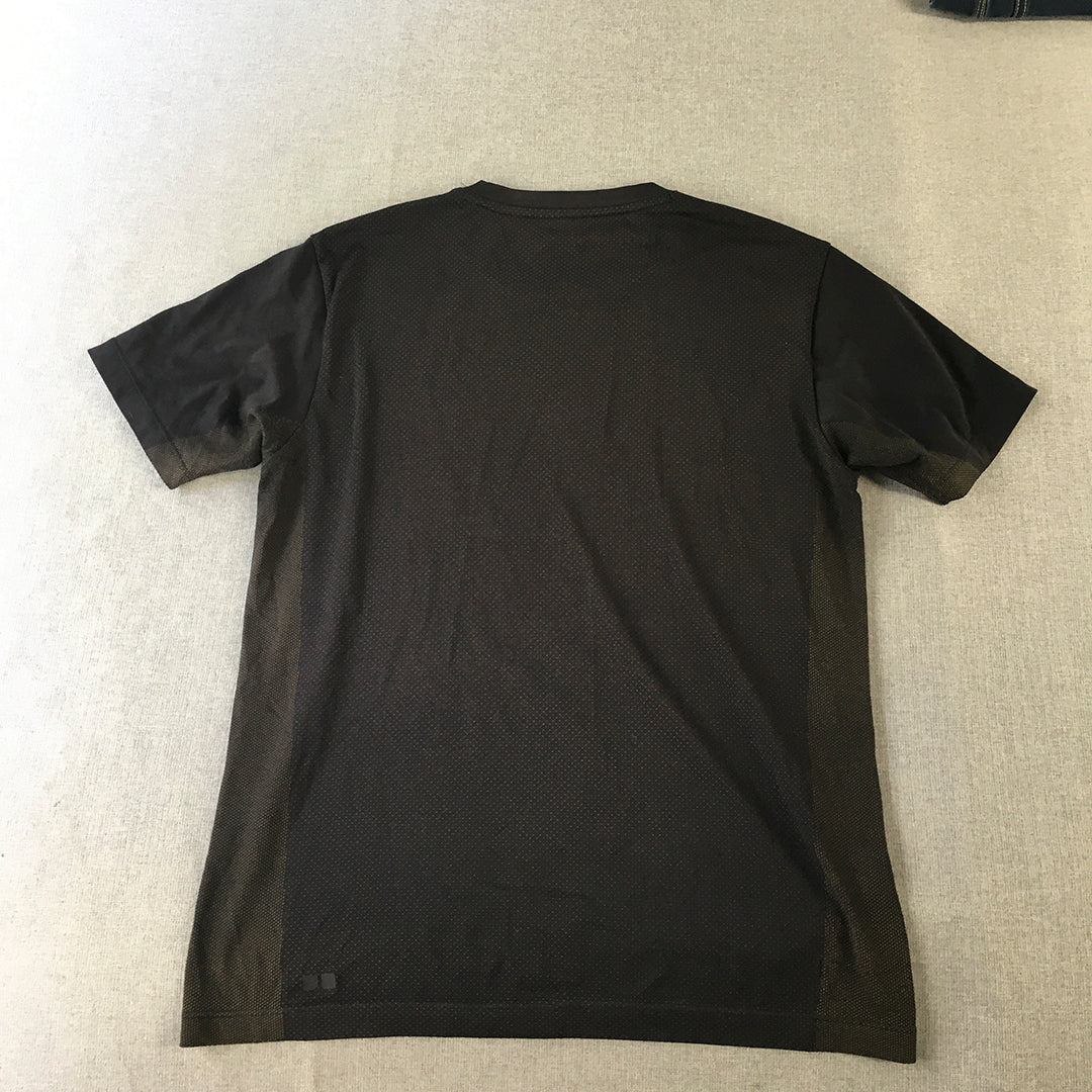 Uniqlo Mens T-Shirt Size L Black Athletic Running Short Sleeve Tee