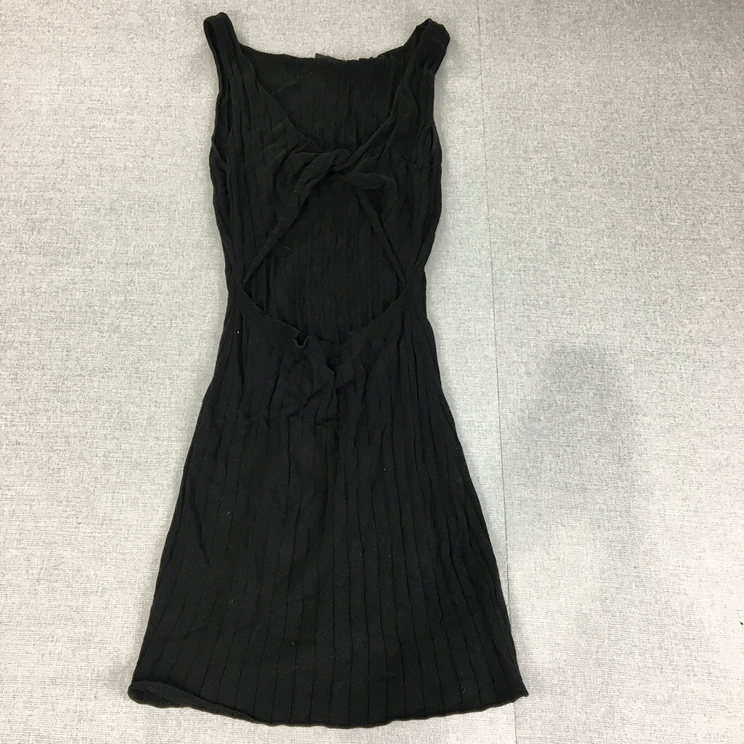 Alice In The Eve Womens Mini Dress Size XS Black Stretch Knit Sleeveless