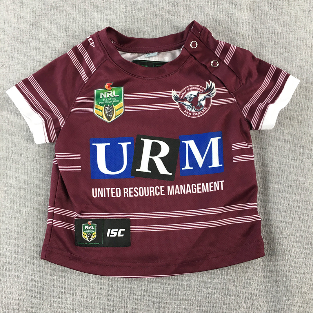 Manly Sea Eagles Baby Jersey Size 0 NRL Rugby League Shirt