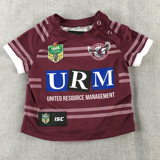 Manly Sea Eagles Baby Jersey Size 0 NRL Rugby League Shirt