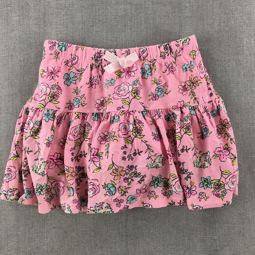 Cynthia Rowley Kids Girls Skirt Size S (5 - 6 Years) Pink Floral Elastic Waist