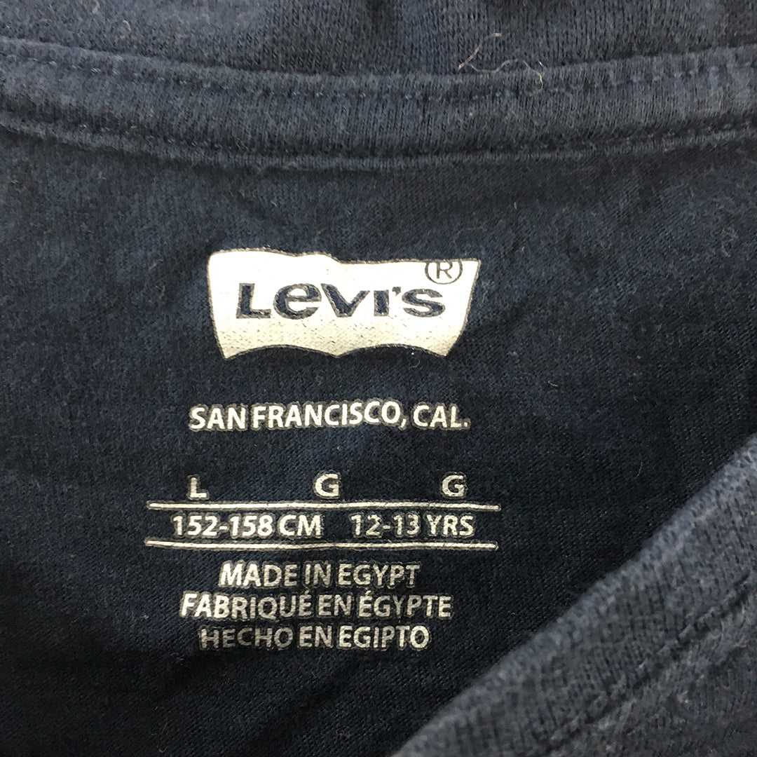 Levi's Kids Boys T-Shirt Youth Size L (12 - 13 Years) Blue Logo Top