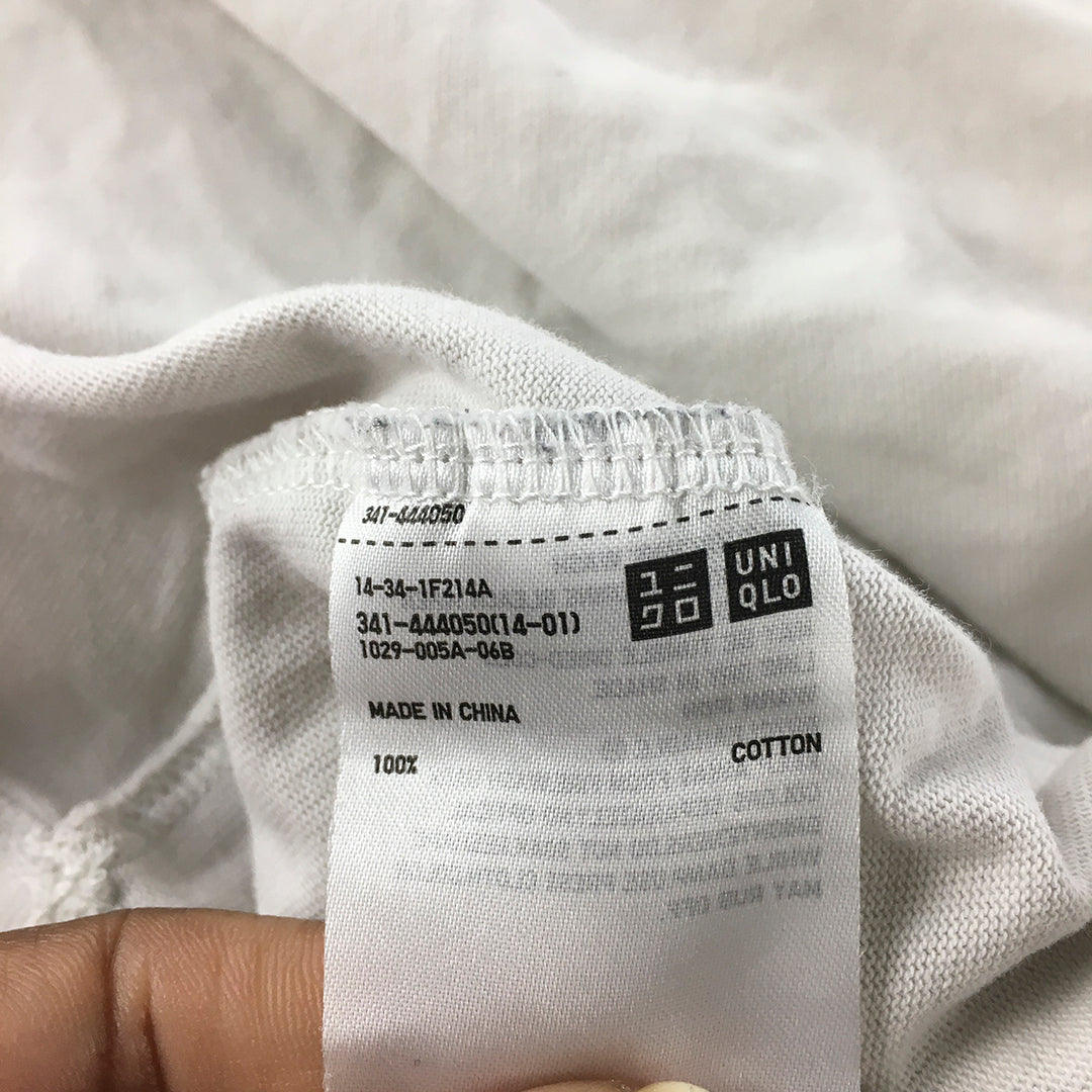 Uniqlo Mens T-Shirt Size L White Short Sleeve Crew Neck Tee