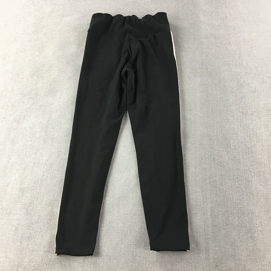 Uniqlo Kids Girls Leggings Size 9 - 10 Years Black Activewear Pants