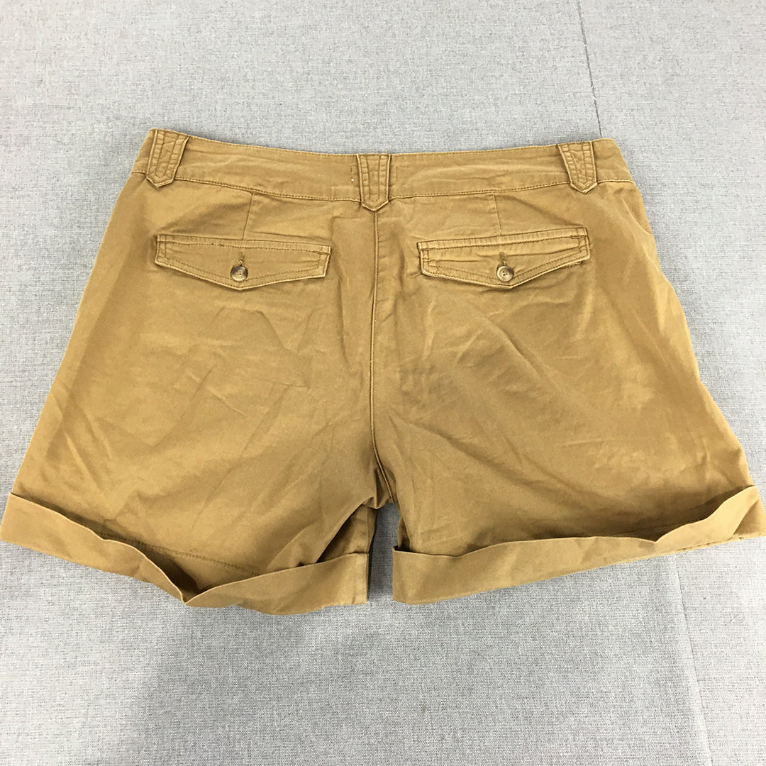 Jag Womens Bermuda Shorts Size 12 Brown Pockets