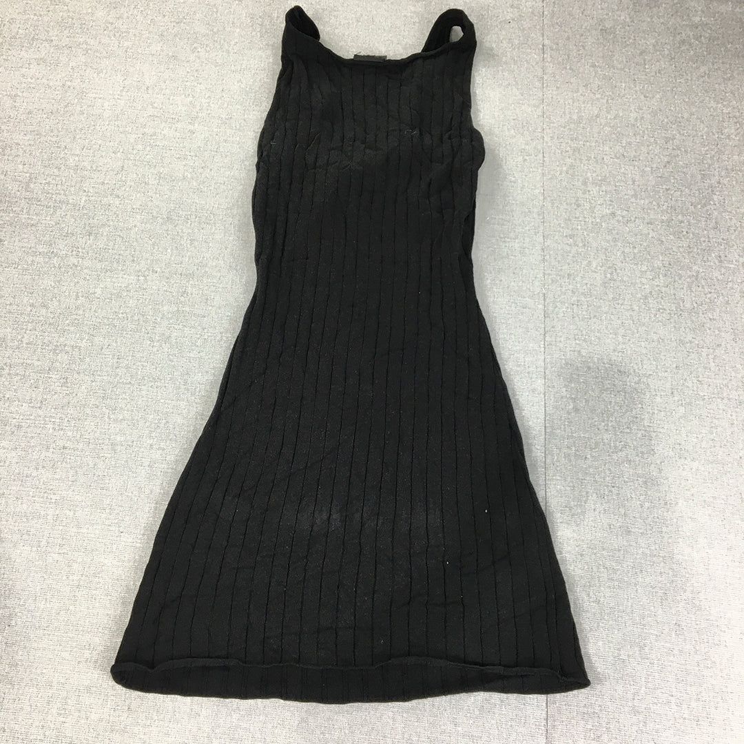 Alice In The Eve Womens Mini Dress Size XS Black Stretch Knit Sleeveless