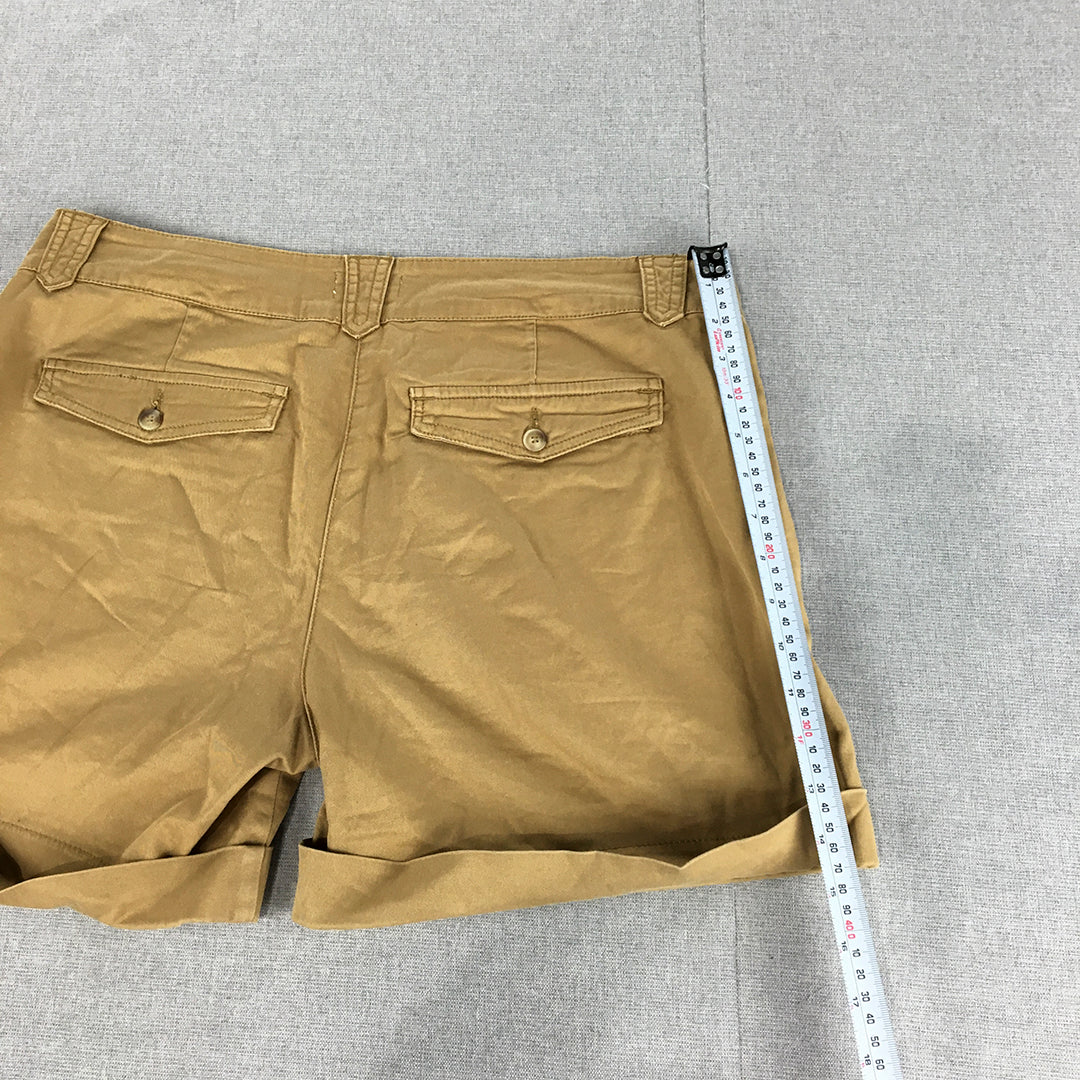 Jag Womens Bermuda Shorts Size 12 Brown Pockets