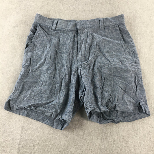 American Apparel Mens Chino Shorts Size 31 Blue Pockets