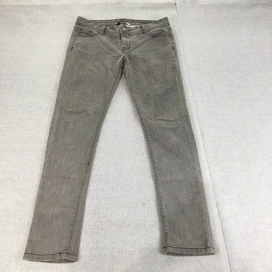 Garage Womens Skinny Jeans Size 12 Grey Light Wash Stretch Denim