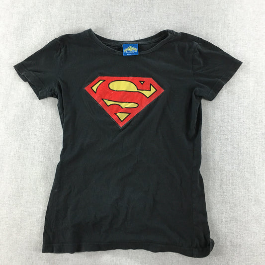 WB Movie World Gold Coast Australia Womens T-Shirt Size S Black Superman