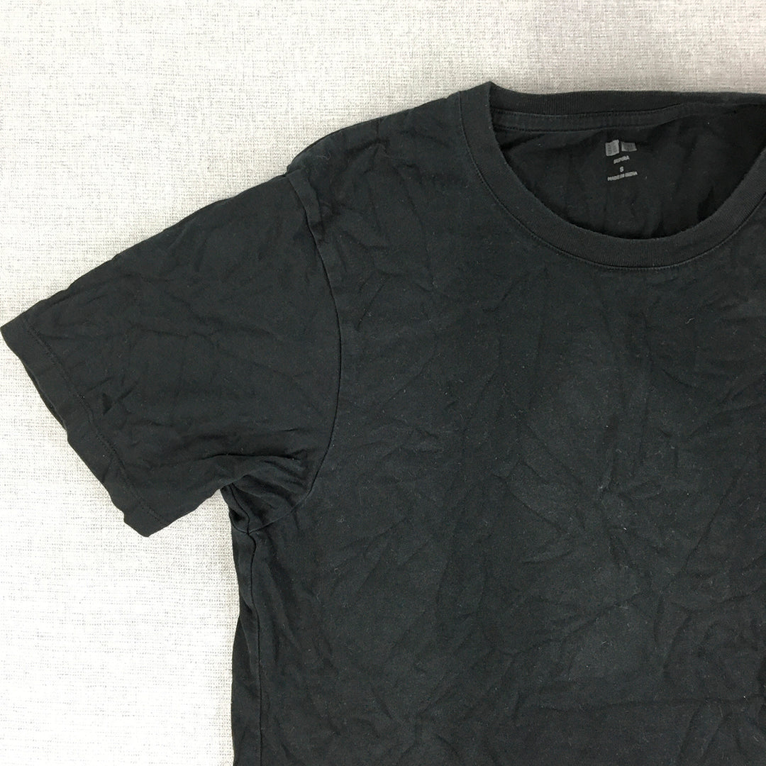 Uniqlo Womens T-Shirt Size S Black Short Sleeve Crew Neck Top