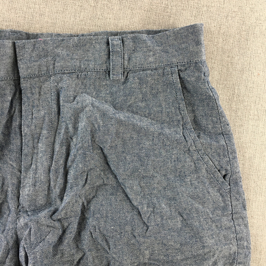 American Apparel Mens Chino Shorts Size 31 Blue Pockets