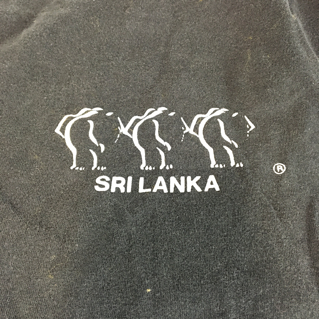 Odel Sri Lanka Elephants Mens T-Shirt Size M Black Short Sleeve Tee