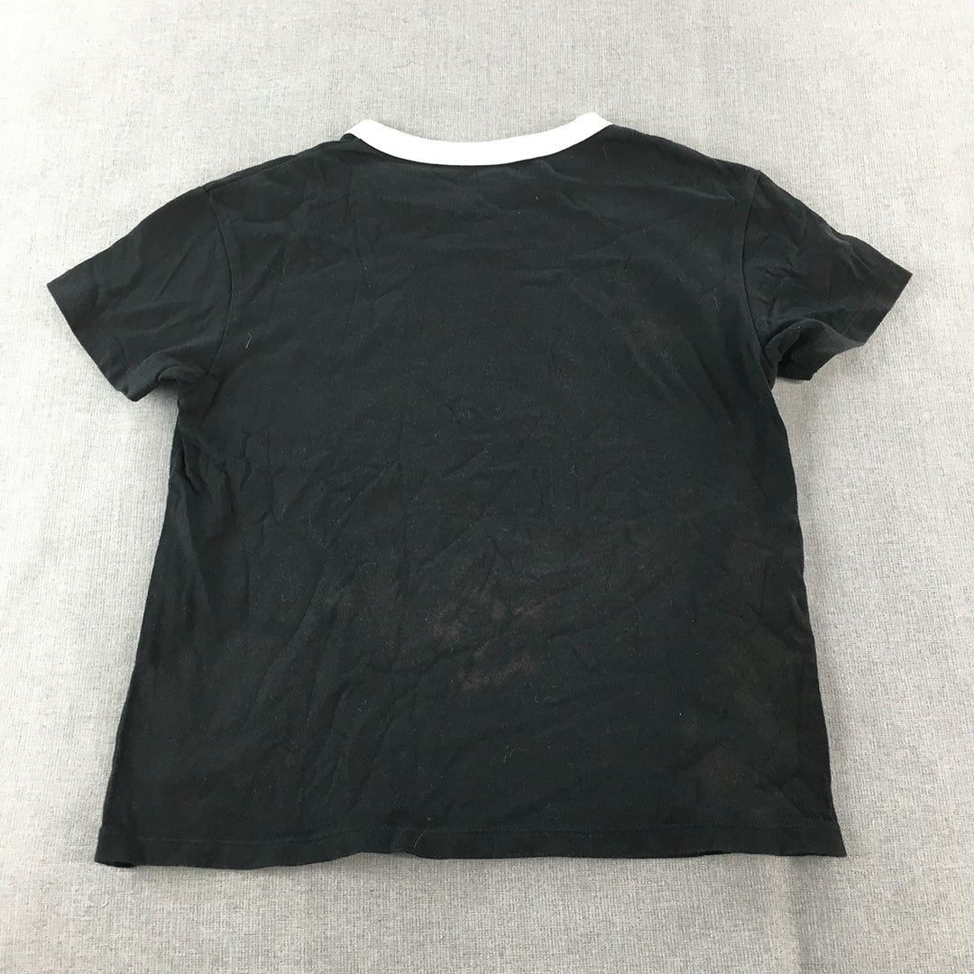 Uniqlo UT x Andre Saravia Womens T-Shirt Size S Black Short Sleeve Top