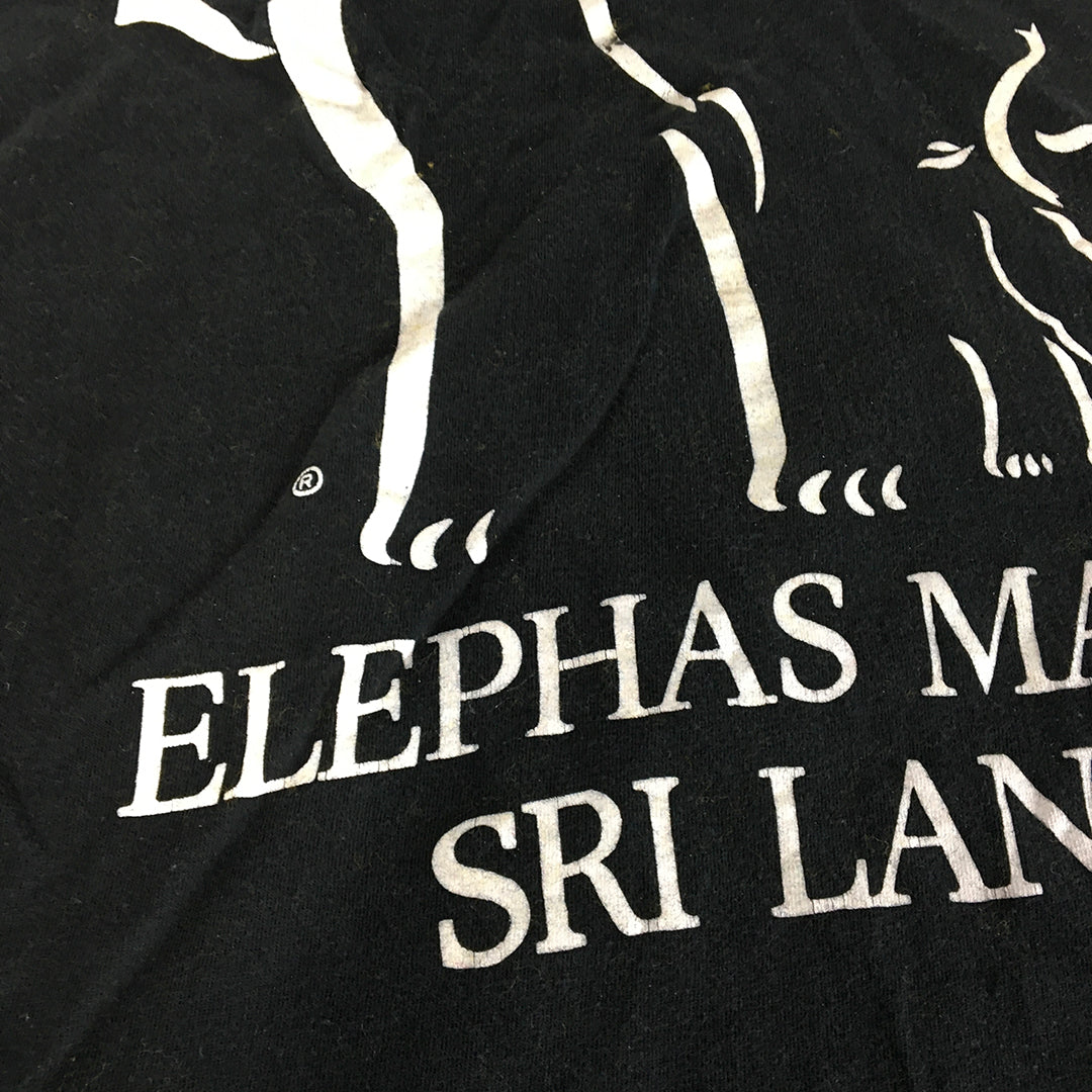 Odel Sri Lanka Elephants Mens T-Shirt Size M Black Short Sleeve Tee