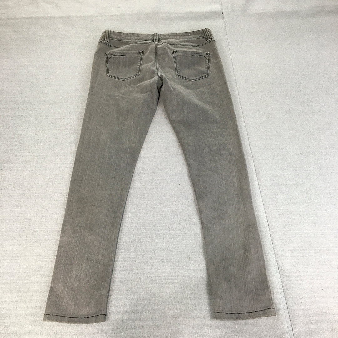 Garage Womens Skinny Jeans Size 12 Grey Light Wash Stretch Denim