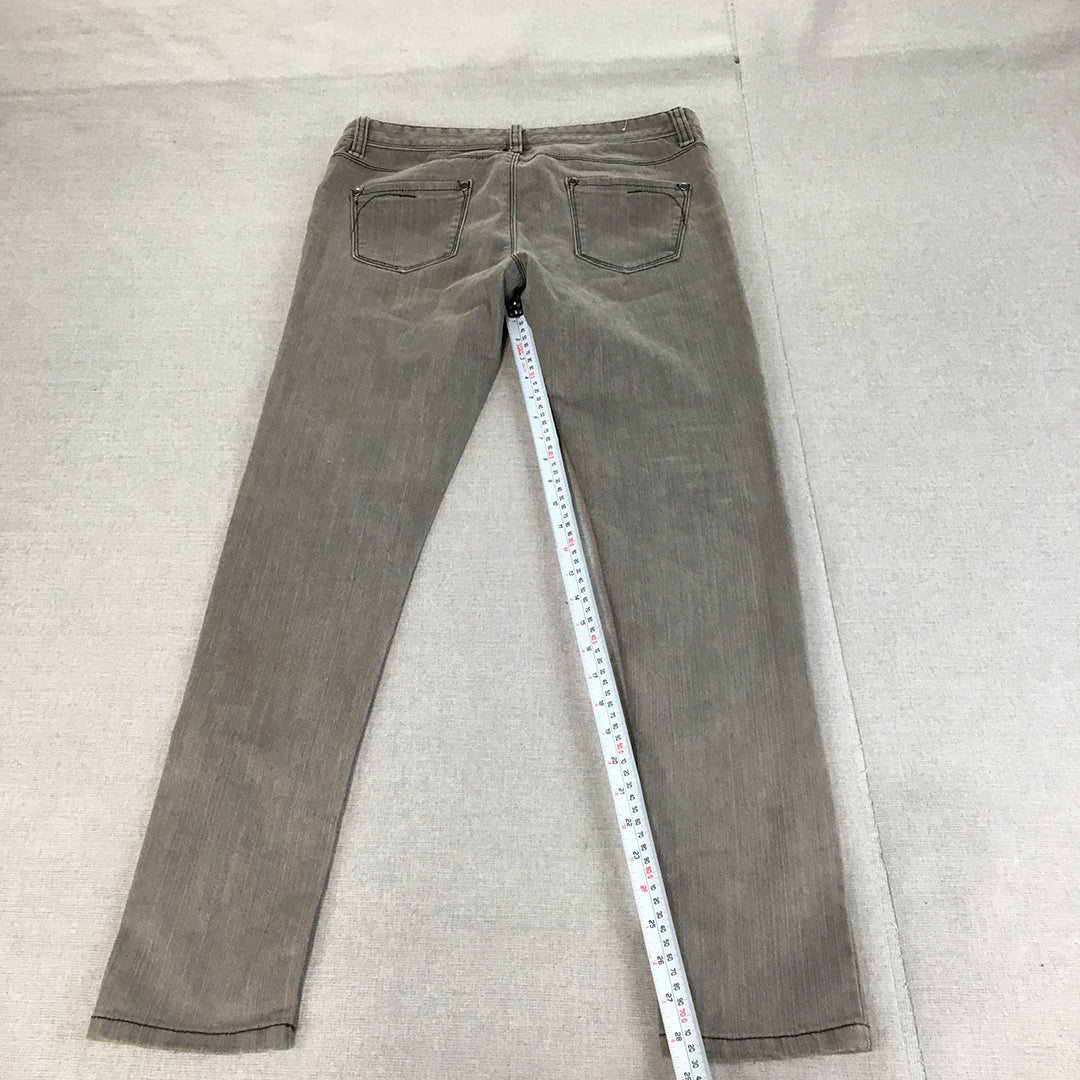 Garage Womens Skinny Jeans Size 12 Grey Light Wash Stretch Denim