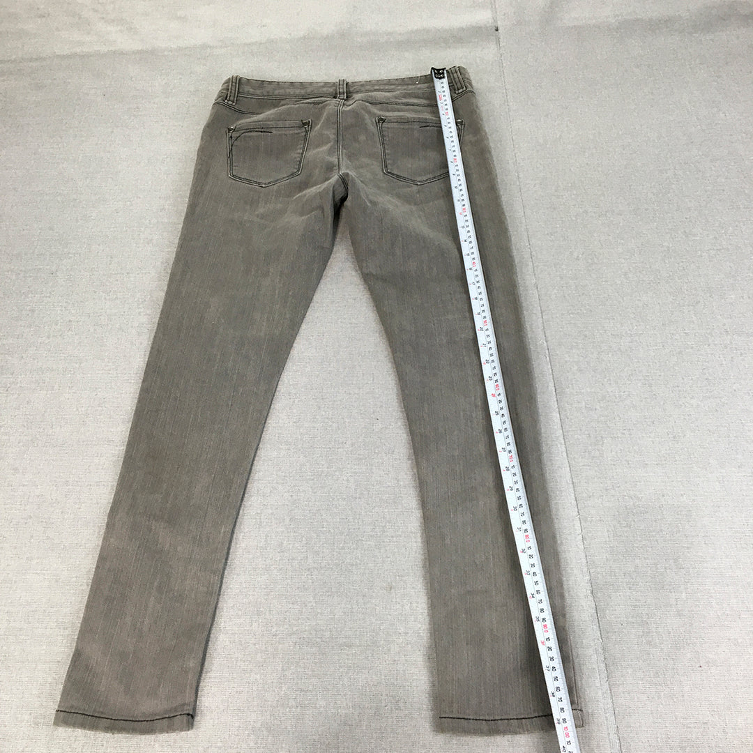 Garage Womens Skinny Jeans Size 12 Grey Light Wash Stretch Denim