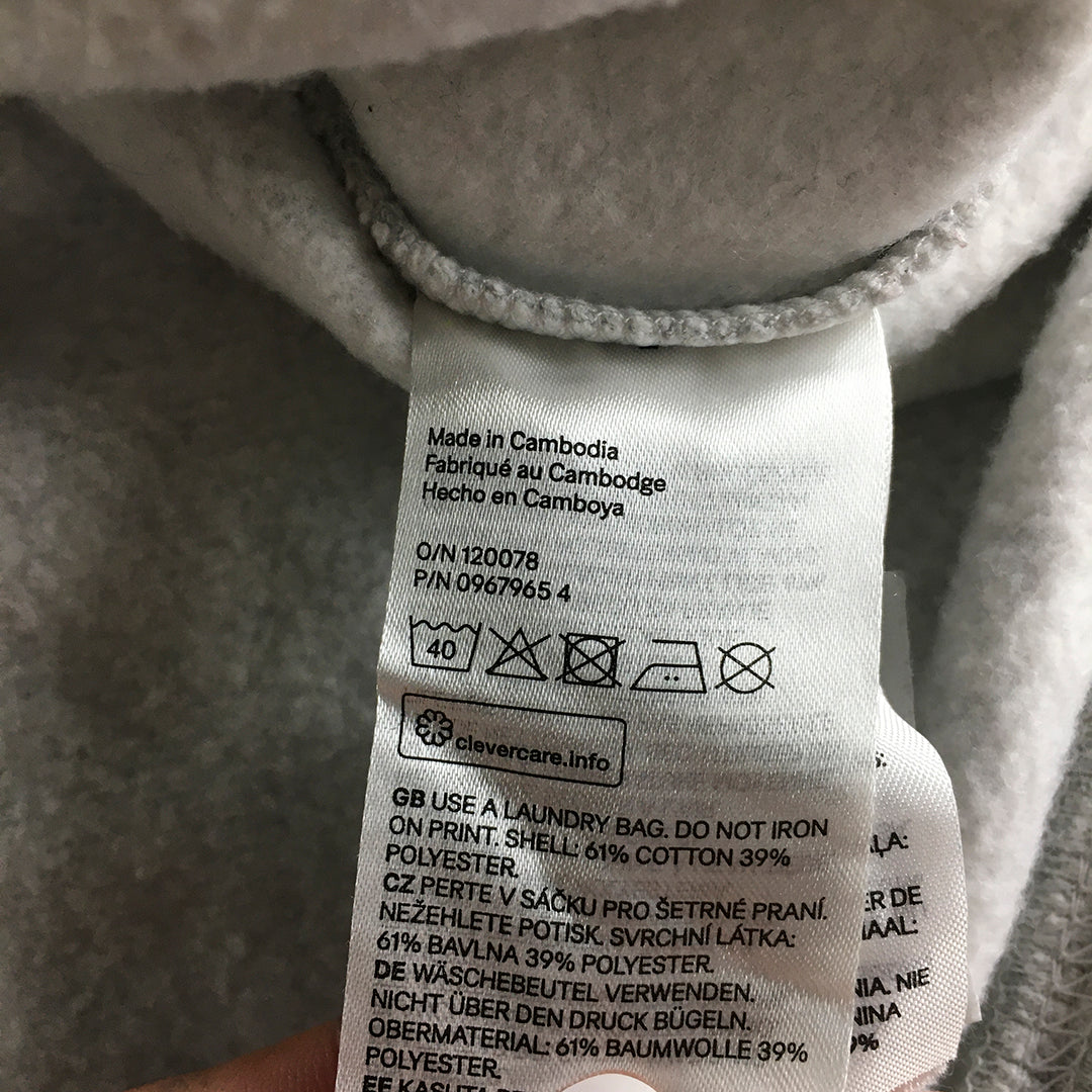 H&M Kids Girls Sweater Size 10 - 12 Years Grey Crew Neck Butterfly Jumper