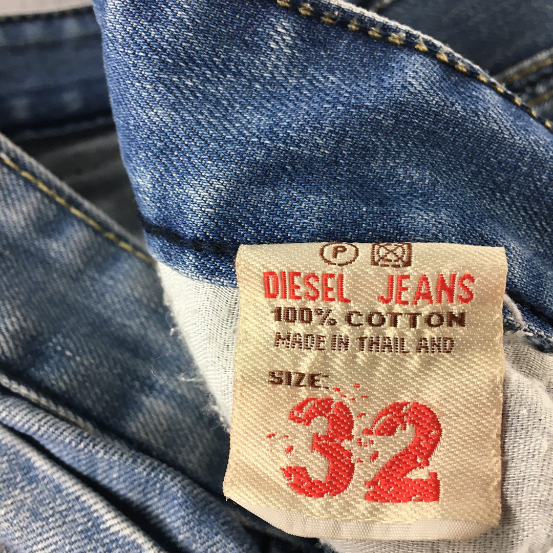 Diesel Womens Jeans Size 32 Blue Light Wash Slim Fit Denim