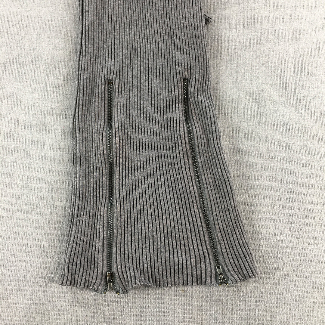 Valleygirl Womens Bodycon Dress Size S Grey Long Sleeve Sweater Stretch