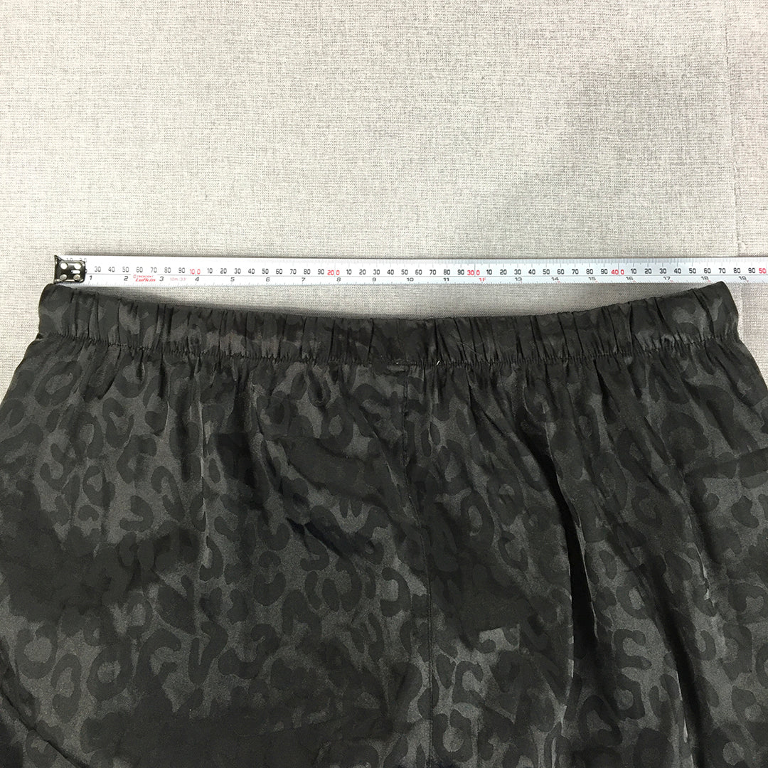 Peter Alexander Womens Sleep Shorts Size 1+ (16 - 18 AU) Black Pajama