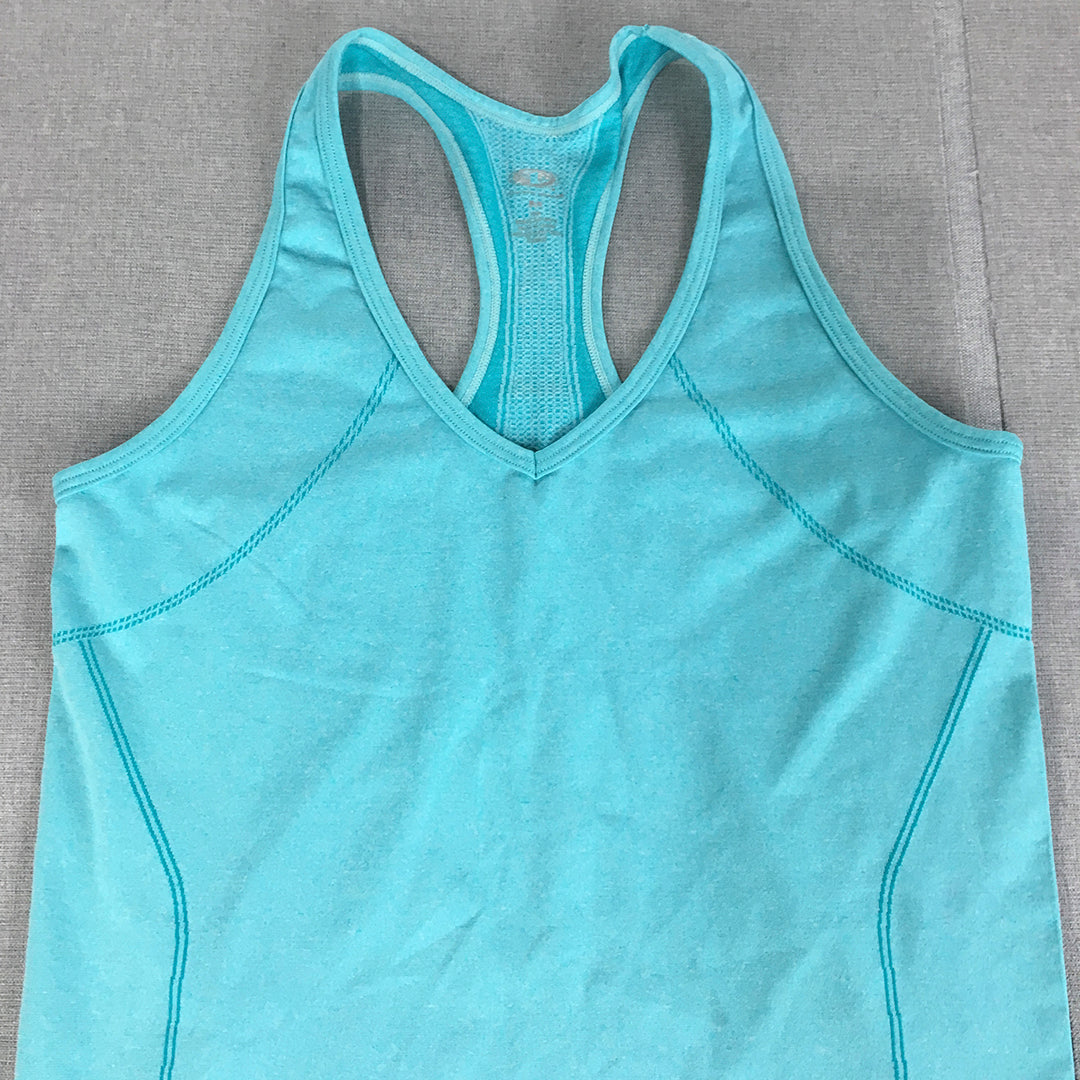 Athletic Works Womens Tank Top Size M Blue Sleeveless Athletic Singlet Shirt