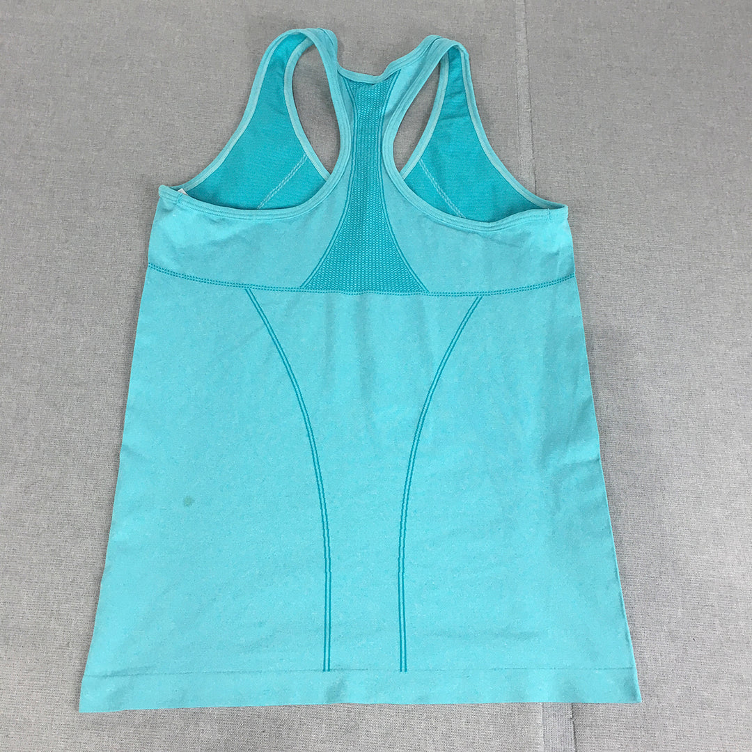 Athletic Works Womens Tank Top Size M Blue Sleeveless Athletic Singlet Shirt