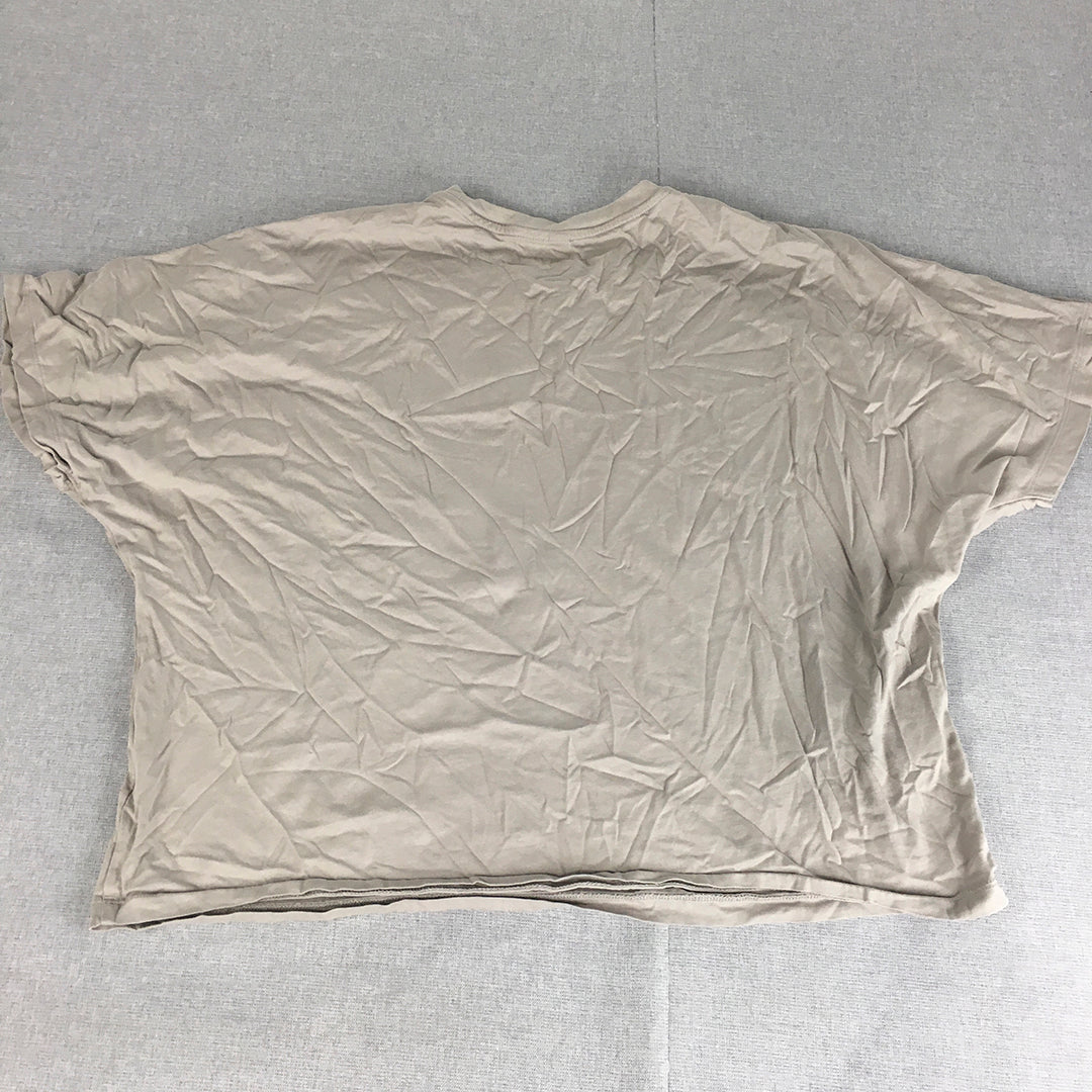 Uniqlo Womens T-Shirt Size XL Grey Short Sleeve Crew Neck Top