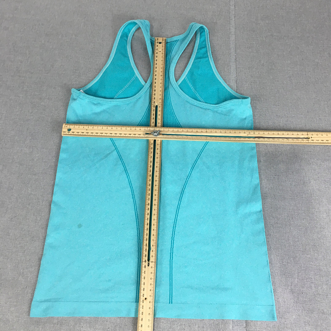 Athletic Works Womens Tank Top Size M Blue Sleeveless Athletic Singlet Shirt