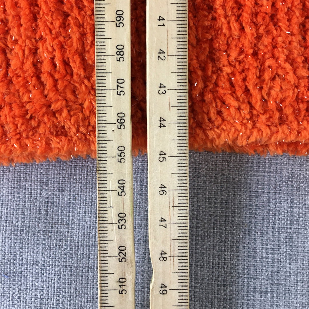 Shock Resistant Womens Knit Sweater Size 12 Orange Fleece Pullover Jumper