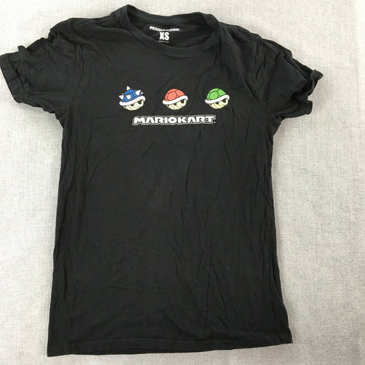 Mario Kart Mens T-Shirt Size XS Black Short Sleeve Nintendo Short Sleeve