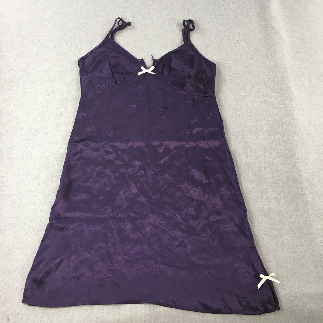 Chloe & Lola Intimates Womens Slip Dress Size S Purple Mini Sleeveless