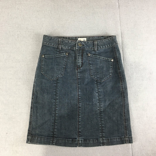 Jag Jeans Womens Denim Skirt Size 8 Dark Wash Pockets A-Line